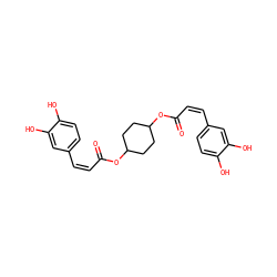 O=C(/C=C\c1ccc(O)c(O)c1)OC1CCC(OC(=O)/C=C\c2ccc(O)c(O)c2)CC1 ZINC000027556578