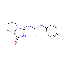 O=C(/N=C1\NC(=O)[C@@H]2CCCN12)Nc1ccccc1 ZINC000028569765