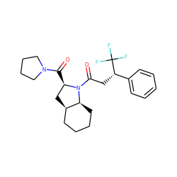 O=C([C@@H]1C[C@@H]2CCCC[C@@H]2N1C(=O)C[C@@H](c1ccccc1)C(F)(F)F)N1CCCC1 ZINC000013756438