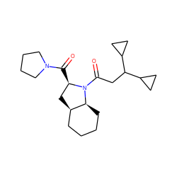 O=C([C@@H]1C[C@@H]2CCCC[C@@H]2N1C(=O)CC(C1CC1)C1CC1)N1CCCC1 ZINC000013756429