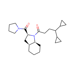 O=C([C@@H]1C[C@@H]2CCCC[C@@H]2N1C(=O)CCC(C1CC1)C1CC1)N1CCCC1 ZINC000013756427