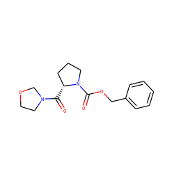 O=C([C@@H]1CCCN1C(=O)OCc1ccccc1)N1CCOC1 ZINC000049067193