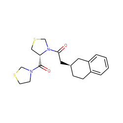 O=C([C@@H]1CSCN1C(=O)C[C@@H]1CCc2ccccc2C1)N1CCSC1 ZINC000003777745