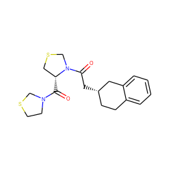 O=C([C@@H]1CSCN1C(=O)C[C@H]1CCc2ccccc2C1)N1CCSC1 ZINC000013737611