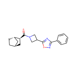 O=C([C@H]1C[C@H]2CC[C@H]1C2)N1CC(c2nc(-c3ccccc3)no2)C1 ZINC000101540293