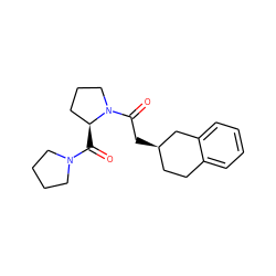 O=C([C@H]1CCCN1C(=O)C[C@@H]1CCc2ccccc2C1)N1CCCC1 ZINC000013737617