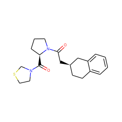 O=C([C@H]1CCCN1C(=O)C[C@@H]1CCc2ccccc2C1)N1CCSC1 ZINC000026187726