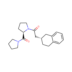 O=C([C@H]1CCCN1C(=O)C[C@H]1CCc2ccccc2C1)N1CCCC1 ZINC000013737616