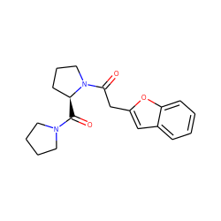 O=C([C@H]1CCCN1C(=O)Cc1cc2ccccc2o1)N1CCCC1 ZINC000026175684