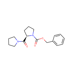 O=C([C@H]1CCCN1C(=O)OCc1ccccc1)N1CCCC1 ZINC000000011622