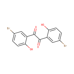 O=C(C(=O)c1cc(Br)ccc1O)c1cc(Br)ccc1O ZINC000001683334