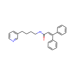 O=C(C=C(c1ccccc1)c1ccccc1)NCCCCc1cccnc1 ZINC000029545359
