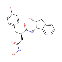 O=C(C[C@@H](Cc1ccc(O)cc1)C(=O)N[C@H]1c2ccccc2C[C@H]1O)NO ZINC000013864278