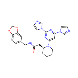 O=C(C[C@@H]1CCCCN1c1cc(-n2ccnc2)nc(-n2ccnc2)n1)NCc1ccc2c(c1)OCO2 ZINC000035275892