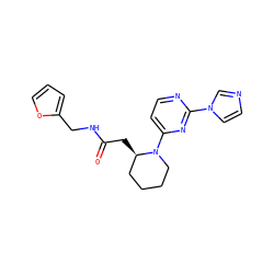 O=C(C[C@@H]1CCCCN1c1ccnc(-n2ccnc2)n1)NCc1ccco1 ZINC000035272175