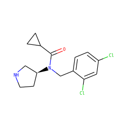 O=C(C1CC1)N(Cc1ccc(Cl)cc1Cl)[C@H]1CCNC1 ZINC000035857094