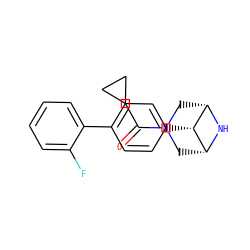 O=C(C1CC1)N1C[C@H]2N[C@@H](C1)[C@H]2c1ccc(-c2ccccc2F)cc1 ZINC000100101709