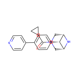 O=C(C1CC1)N1C[C@H]2N[C@@H](C1)[C@H]2c1ccc(-c2ccncc2)cc1 ZINC000100101656