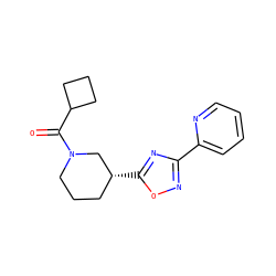 O=C(C1CCC1)N1CCC[C@@H](c2nc(-c3ccccn3)no2)C1 ZINC000071340705