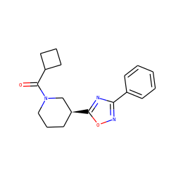 O=C(C1CCC1)N1CCC[C@H](c2nc(-c3ccccc3)no2)C1 ZINC000000324661