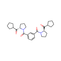 O=C(C1CCCC1)[C@@H]1CCCN1C(=O)c1cccc(C(=O)N2CCC[C@@H]2C(=O)C2CCCC2)c1 ZINC000027522632
