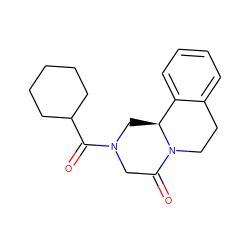 O=C(C1CCCCC1)N1CC(=O)N2CCc3ccccc3[C@@H]2C1 ZINC000000000655