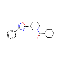 O=C(C1CCCCC1)N1CCC[C@H](c2nc(-c3ccccc3)no2)C1 ZINC000035281248