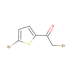 O=C(CBr)c1ccc(Br)s1 ZINC000002381177