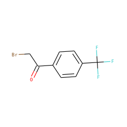 O=C(CBr)c1ccc(C(F)(F)F)cc1 ZINC000000153631