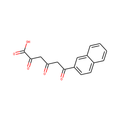 O=C(CC(=O)C(=O)O)CC(=O)c1ccc2ccccc2c1 ZINC000101049967