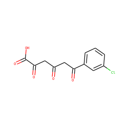O=C(CC(=O)C(=O)O)CC(=O)c1cccc(Cl)c1 ZINC000101051467