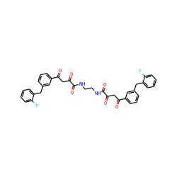 O=C(CC(=O)c1cccc(Cc2ccccc2F)c1)C(=O)NCCNC(=O)C(=O)CC(=O)c1cccc(Cc2ccccc2F)c1 ZINC000101002409