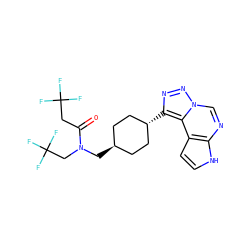O=C(CC(F)(F)F)N(CC(F)(F)F)C[C@H]1CC[C@H](c2nnn3cnc4[nH]ccc4c23)CC1 ZINC001772646755