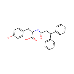O=C(CC(c1ccccc1)c1ccccc1)N[C@@H](Cc1ccc(O)cc1)C(=O)O ZINC001772650886