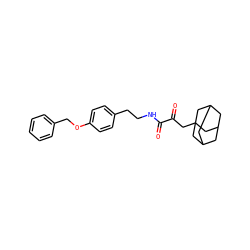 O=C(CC12CC3CC(CC(C3)C1)C2)C(=O)NCCc1ccc(OCc2ccccc2)cc1 ZINC000040896282