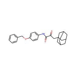 O=C(CC12CC3CC(CC(C3)C1)C2)C(=O)Nc1ccc(OCc2ccccc2)cc1 ZINC000040895808