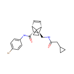 O=C(CC1CC1)NC[C@H]1[C@H](C(=O)Nc2ccc(Br)cc2)[C@@H]2C=C[C@H]1C21CC1 ZINC000168411750