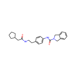 O=C(CC1CCCC1)NCCc1ccc(NC(=O)N2Cc3ccccc3C2)cc1 ZINC000166991356