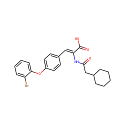 O=C(CC1CCCCC1)N/C(=C\c1ccc(Oc2ccccc2Br)cc1)C(=O)O ZINC000028521240