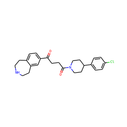 O=C(CCC(=O)N1CCC(c2ccc(Cl)cc2)CC1)c1ccc2c(c1)CCNCC2 ZINC000073158507