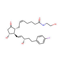 O=C(CCC/C=C\C[C@H]1C(=O)C[C@@H](O)[C@@H]1/C=C/[C@@H](O)CCc1ccc(I)cc1)NCCO ZINC000299865483