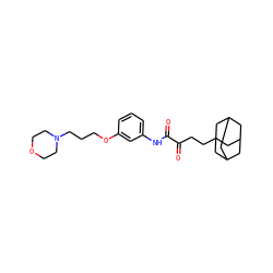 O=C(CCC12CC3CC(CC(C3)C1)C2)C(=O)Nc1cccc(OCCCN2CCOCC2)c1 ZINC000040391837