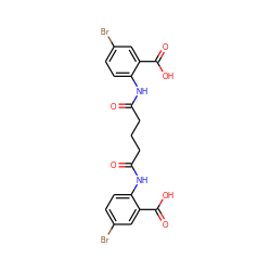O=C(CCCC(=O)Nc1ccc(Br)cc1C(=O)O)Nc1ccc(Br)cc1C(=O)O ZINC000026577176