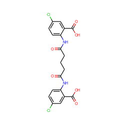 O=C(CCCC(=O)Nc1ccc(Cl)cc1C(=O)O)Nc1ccc(Cl)cc1C(=O)O ZINC000026579823