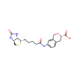 O=C(CCCC[C@@H]1SC[C@H]2NC(=O)N[C@@H]21)Nc1ccc2c(c1)CO[C@H](C(=O)O)C2 ZINC000043012332