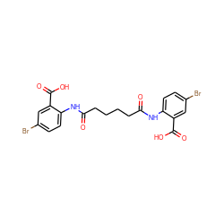 O=C(CCCCC(=O)Nc1ccc(Br)cc1C(=O)O)Nc1ccc(Br)cc1C(=O)O ZINC000026579284