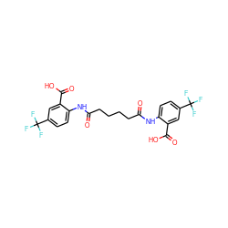 O=C(CCCCC(=O)Nc1ccc(C(F)(F)F)cc1C(=O)O)Nc1ccc(C(F)(F)F)cc1C(=O)O ZINC000026578560