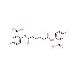 O=C(CCCCC(=O)Nc1ccc(I)cc1C(=O)O)Nc1ccc(I)cc1C(=O)O ZINC000026579708