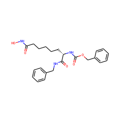 O=C(CCCCC[C@H](NC(=O)OCc1ccccc1)C(=O)NCc1ccccc1)NO ZINC000028898999