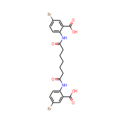 O=C(CCCCCC(=O)Nc1ccc(Br)cc1C(=O)O)Nc1ccc(Br)cc1C(=O)O ZINC000026578692